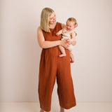 JOURNY Linen Jumpsuit Ada Burnt Orange 9