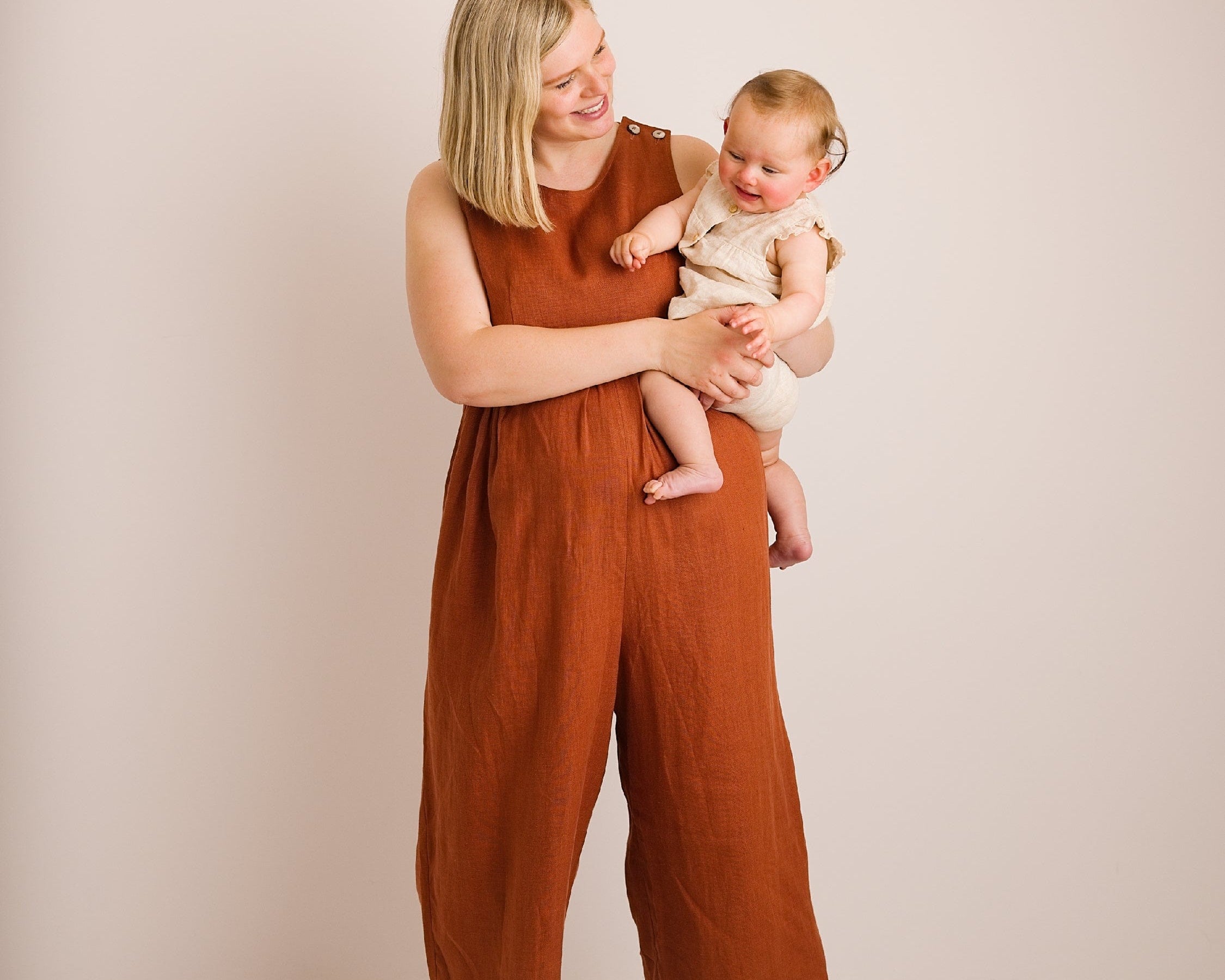 JOURNY Linen Jumpsuit Ada Burnt Orange 9