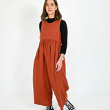 JOURNY Linen Jumpsuit Ada Burnt Orange 11