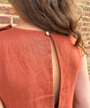 JOURNY Linen Jumpsuit Ada Burnt Orange 12