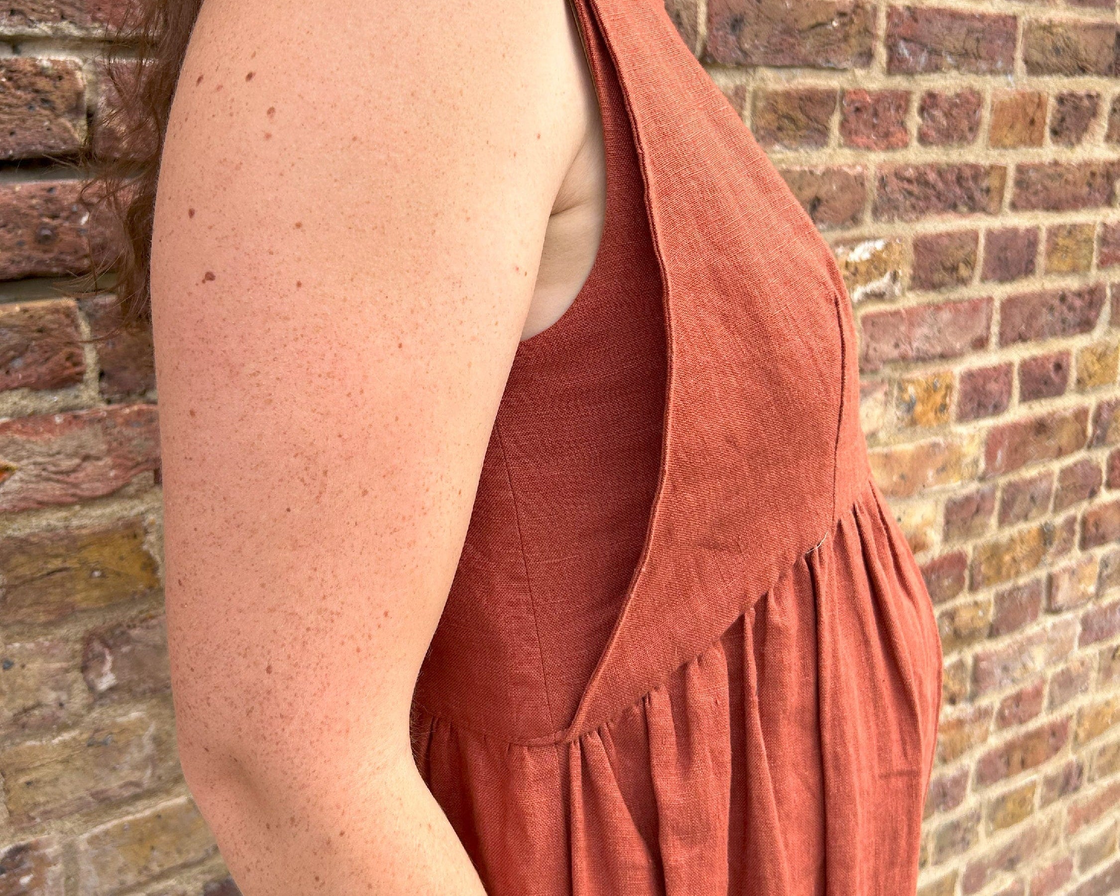 JOURNY Linen Jumpsuit Ada Burnt Orange 13