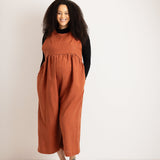JOURNY Linen Jumpsuit Ada Burnt Orange 15