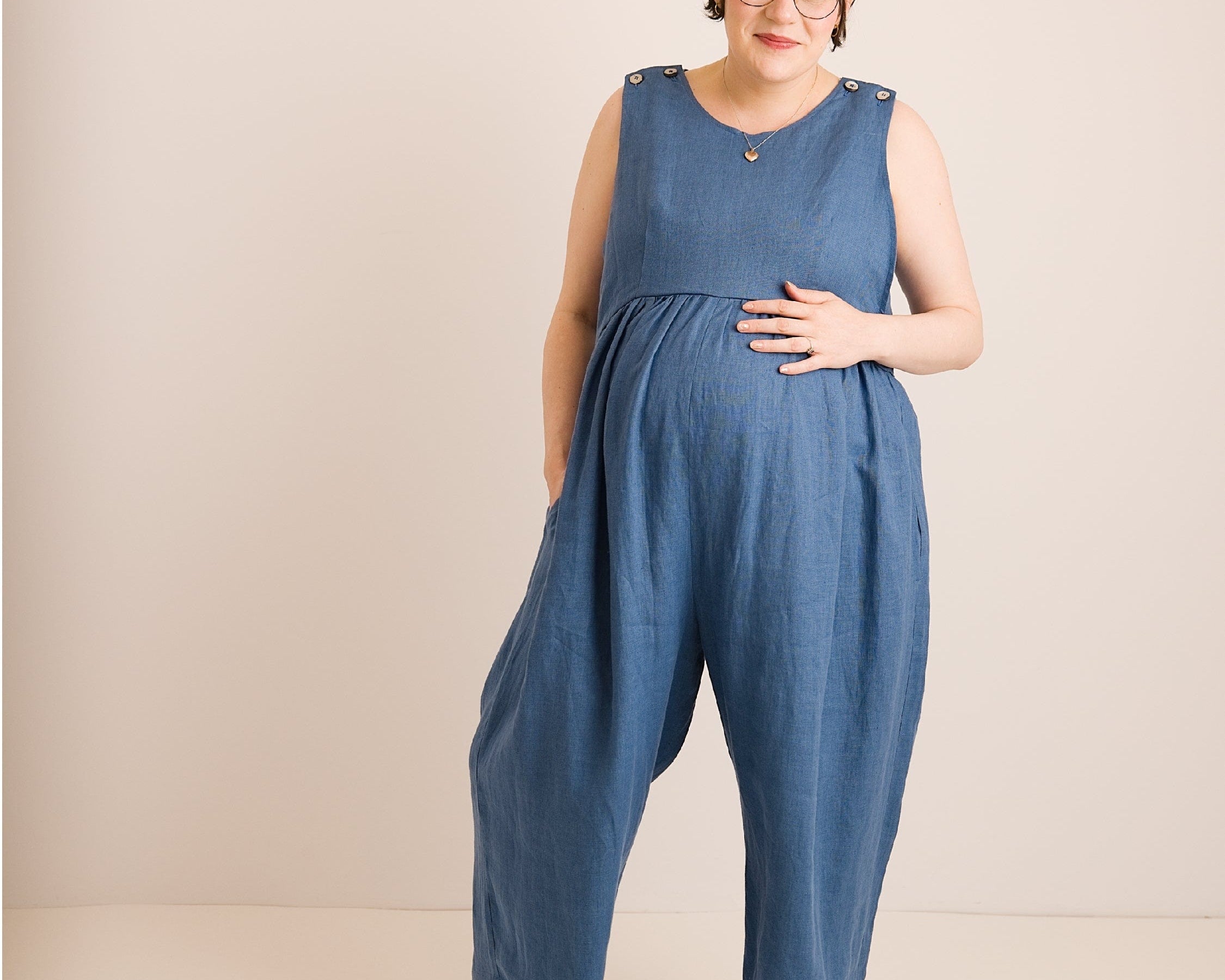 JOURNY Ada Linen Jumpsuit Aegean Blue 1