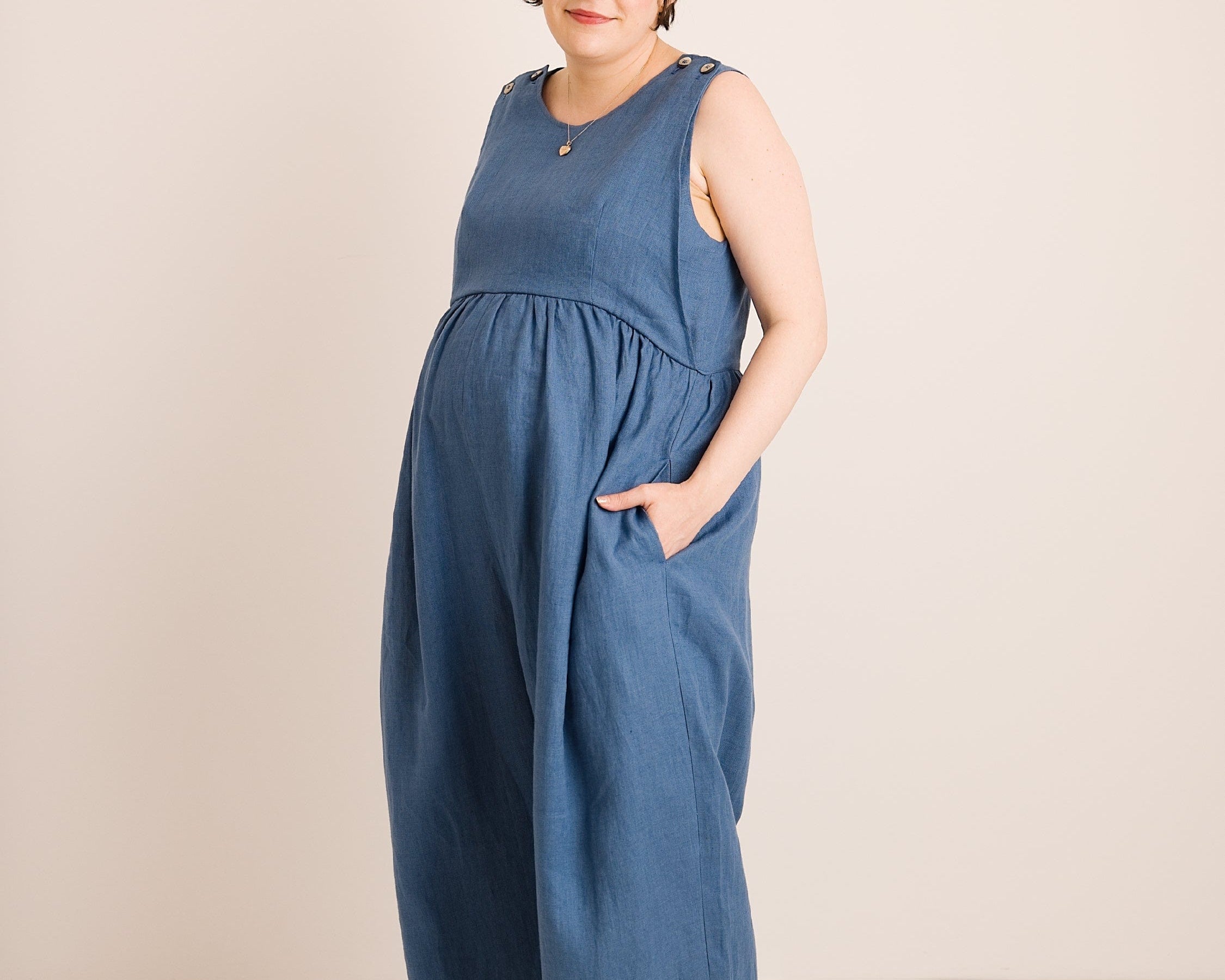 JOURNY Ada Linen Jumpsuit Aegean Blue 2