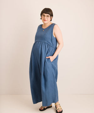JOURNY Ada Linen Jumpsuit Aegean Blue 2