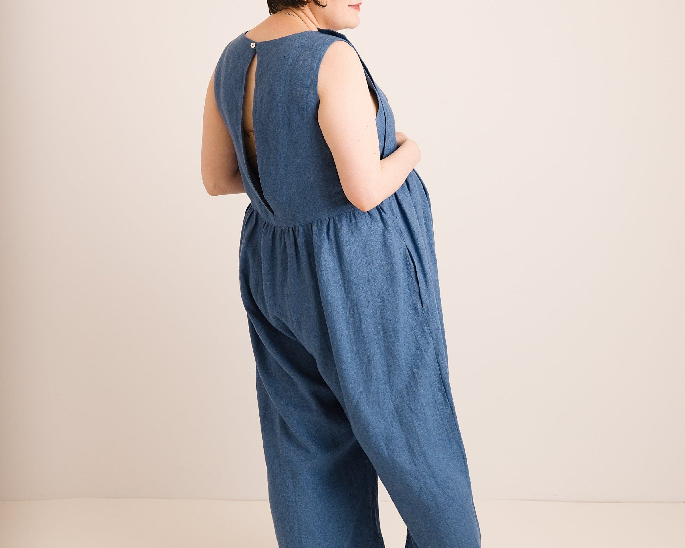JOURNY Ada Linen Jumpsuit Aegean Blue 3
