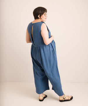 JOURNY Ada Linen Jumpsuit Aegean Blue 3