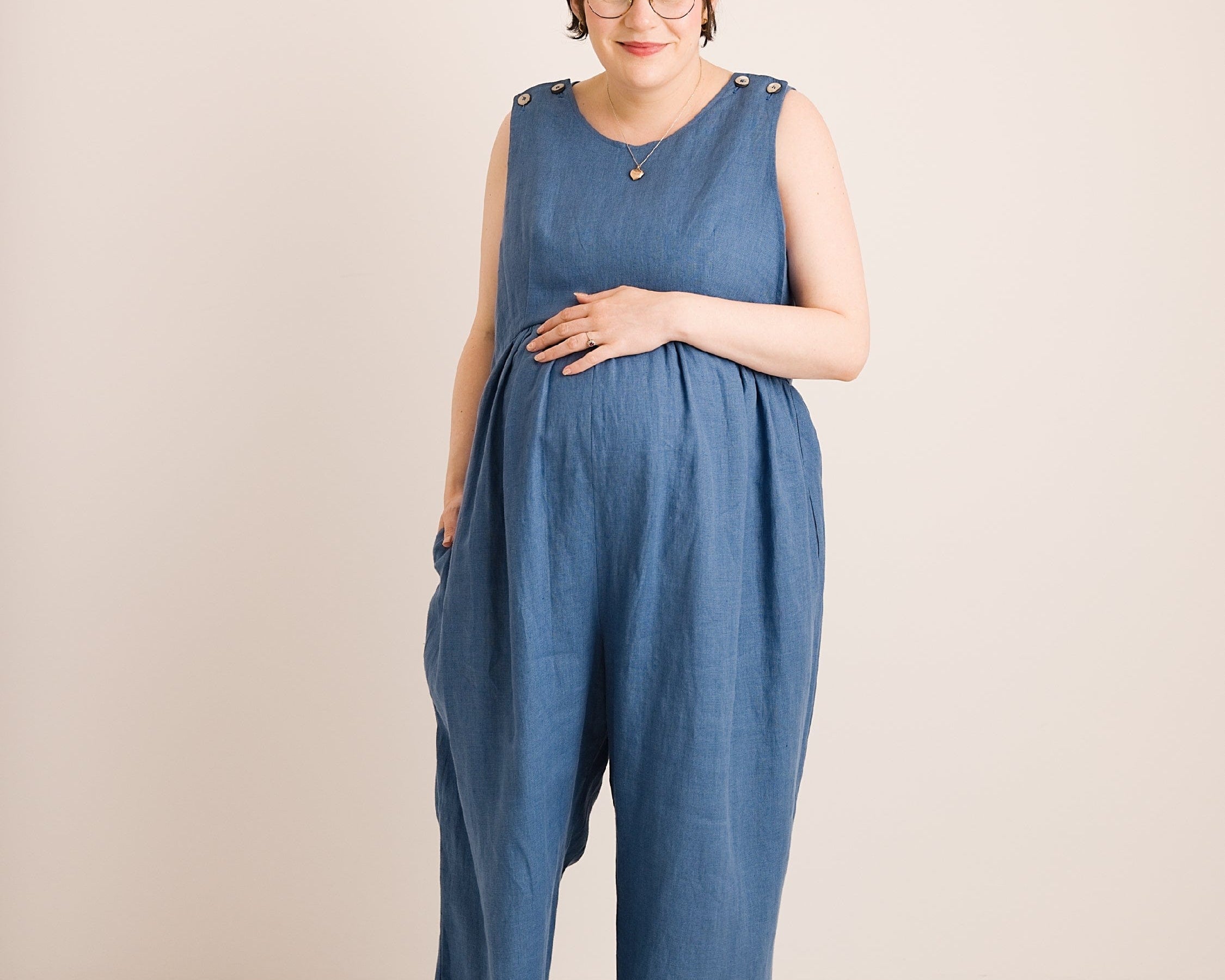 JOURNY Ada Linen Jumpsuit Aegean Blue 5