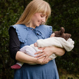 JOURNY Ruffle Detachable Collar Margot Collar Aegean Blue Linen 2