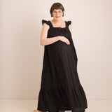 JOURNY Linen Maxi Dress Airi Black 2