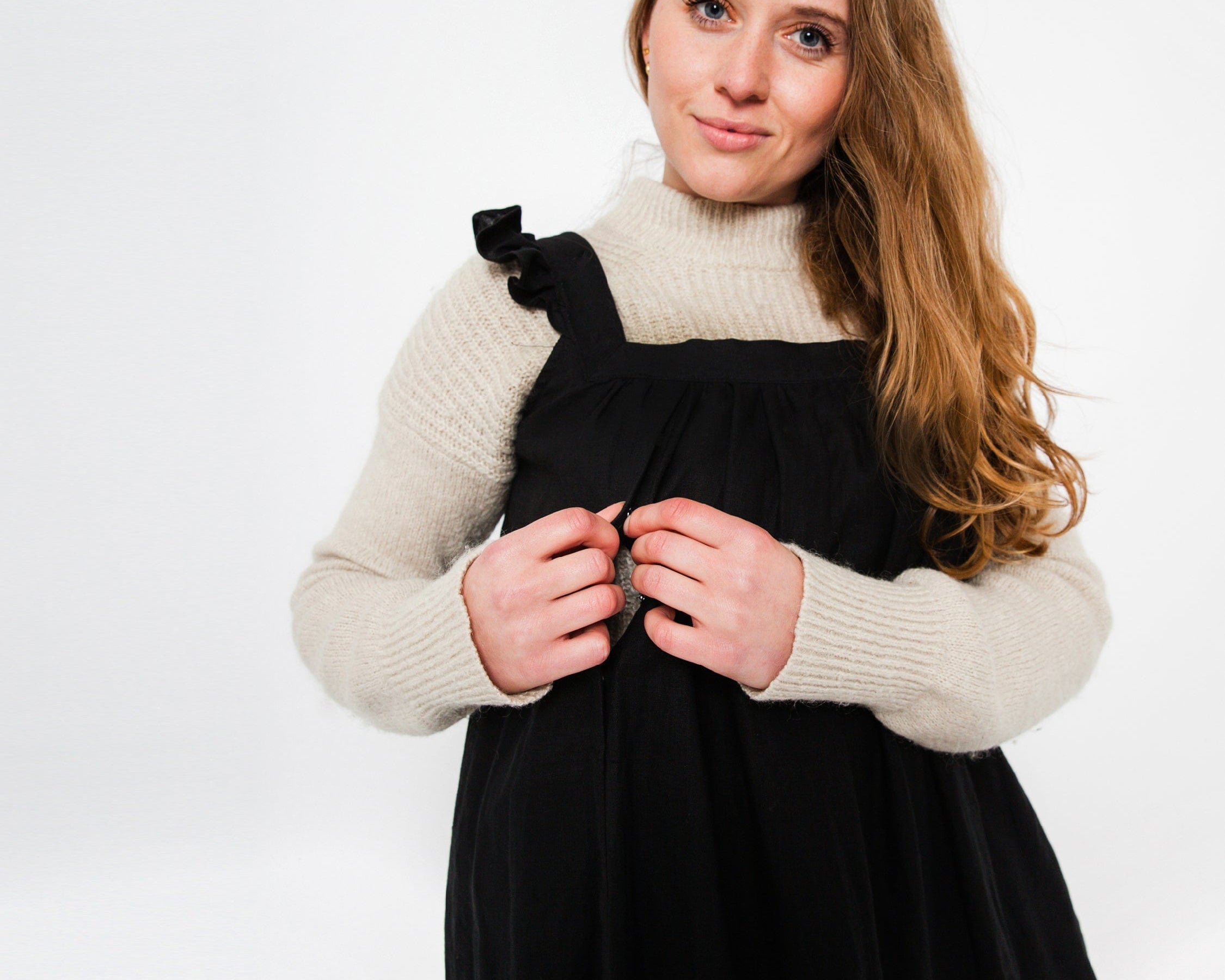 JOURNY Linen Maxi Dress Airi Black 3