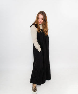 JOURNY Linen Maxi Dress Airi Black 4