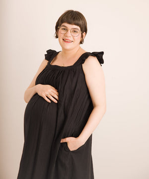 JOURNY Linen Maxi Dress Airi Black 5