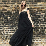 JOURNY Linen Maxi Dress Airi Black 6