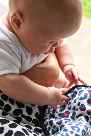 Etta Loves Animal Print Muslin Blanket Reversible 4