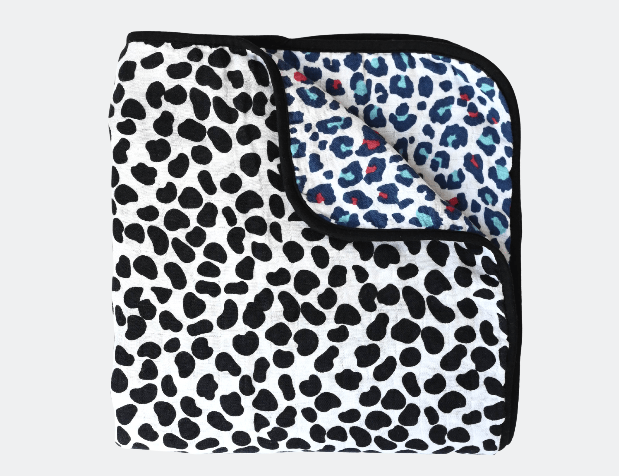 Etta Loves Animal Print Muslin Blanket Reversible 1