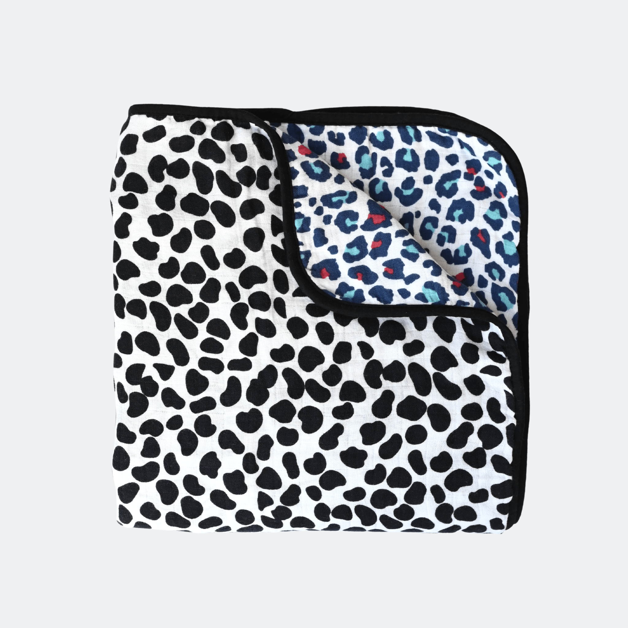 Etta Loves Animal Print Muslin Blanket Reversible 1