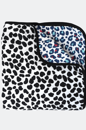 Etta Loves Animal Print Muslin Blanket Reversible 1