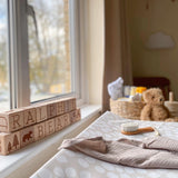 Ralphie Bear Scallop Anti Roll Wedge Baby Changing Mat Neutral Beige 3