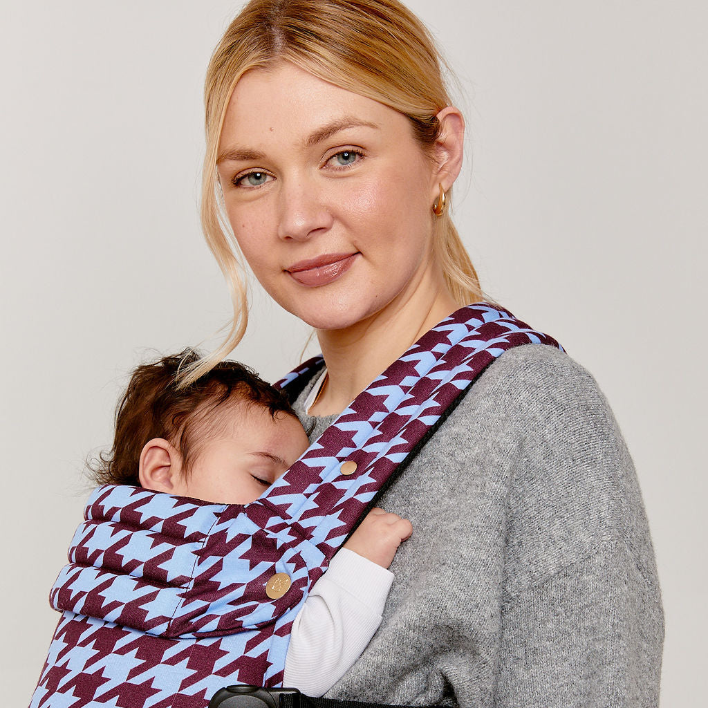 Bizzi Growin Nomad Air Houndstooth Baby Carrier Harlow Lavender Blue 8
