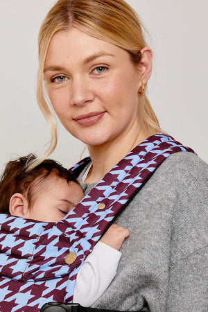 Bizzi Growin Nomad Air Houndstooth Baby Carrier Harlow Lavender Blue 8