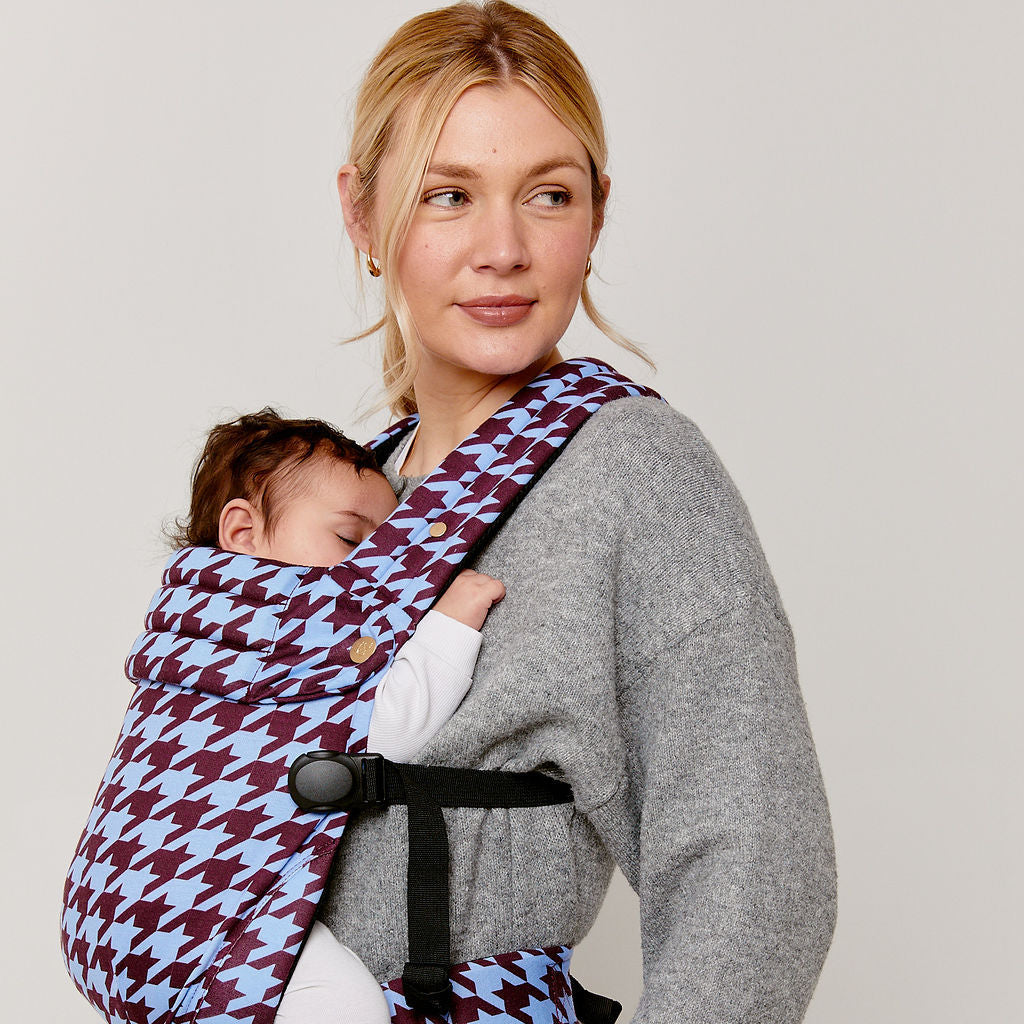 Bizzi Growin Nomad Air Houndstooth Baby Carrier Harlow Lavender Blue 7