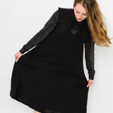 JOURNY Ruffle Detachable Collar Margot Collar Black Linen 2