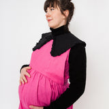 JOURNY Ruffle Detachable Collar Margot Collar Black Linen 1