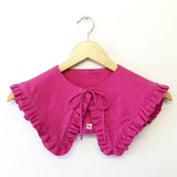 JOURNY Ruffle Detachable Collar Margot Collar Pink Linen 3