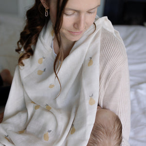 Ralphie Bear Pears Large Swaddle Muslin 12
