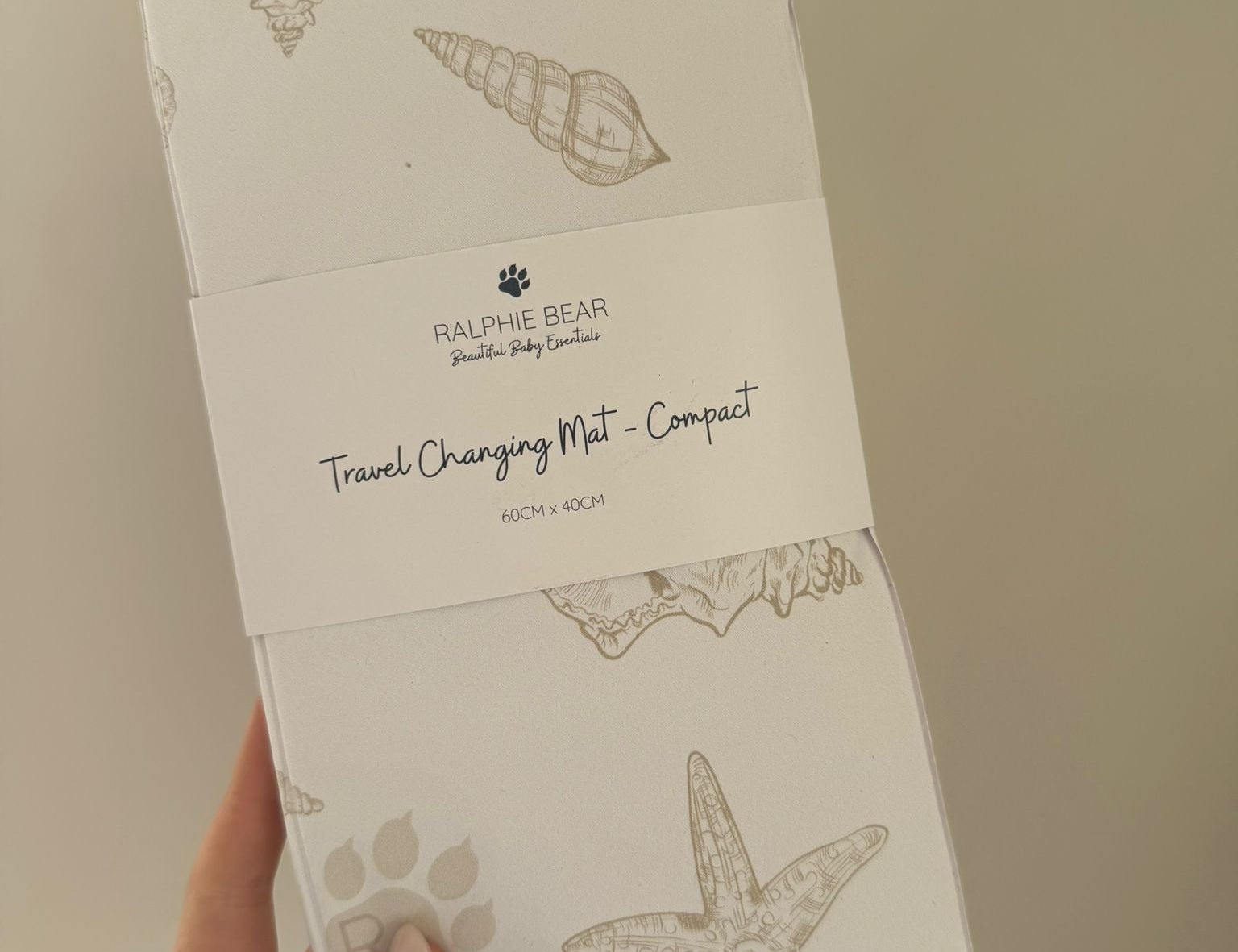 Ralphie Bear Seashell Compact Travel Mat 1