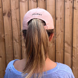 JOURNY Cotton Flower Embroidery Peach Washed Cap Accessories 5