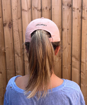 JOURNY Cotton Flower Embroidery Peach Washed Cap Accessories 5