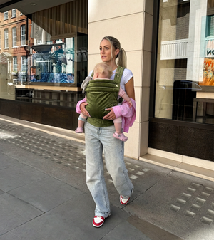 Bizzi Growin Velvet Baby Carrier Cedar Green 2
