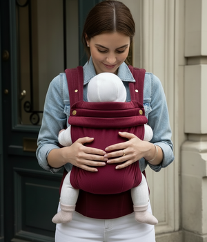 Bizzi Growin Velvet Baby Carrier Velvet Cherry 3