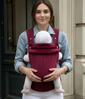 Bizzi Growin Velvet Baby Carrier Velvet Cherry 4