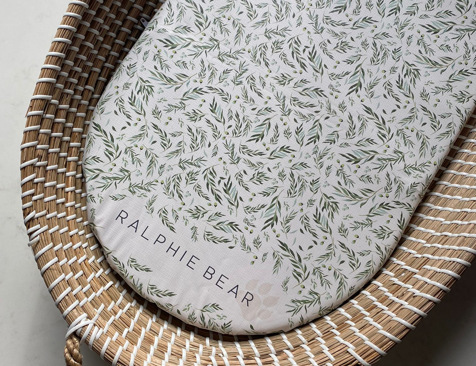 Ralphie Bear Willow Changing Basket Mat Liner 1