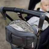 Ralphie Bear Ralphie Bear Quilted Changing Stroller Bag Slate Wildflower 4