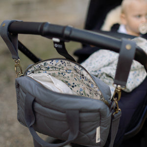 Ralphie Bear Ralphie Bear Quilted Changing Stroller Bag Slate Wildflower 4