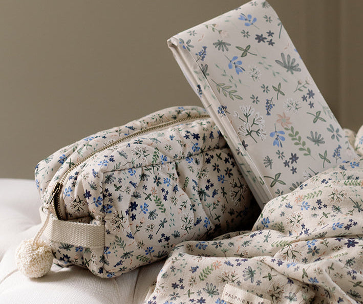 Ralphie Bear Quilted Washbag Wildflower 2