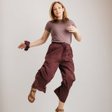JOURNY The Daisy Trouser Burgundy Stripe 1
