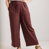 JOURNY The Daisy Trouser Burgundy Stripe 2