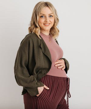 JOURNY The Daisy Trouser Burgundy Stripe 3