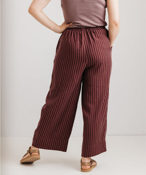JOURNY The Daisy Trouser Burgundy Stripe 6
