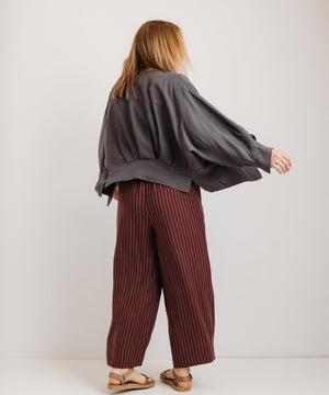 JOURNY The Daisy Trouser Burgundy Stripe 7