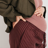 JOURNY The Daisy Trouser Burgundy Stripe 8