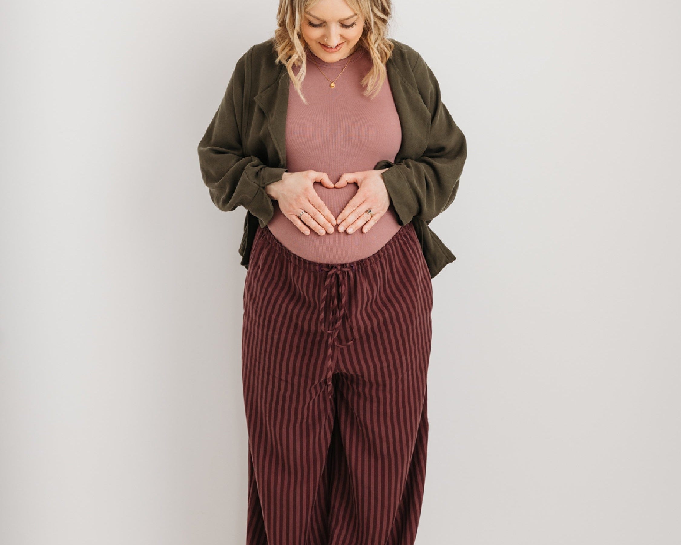 JOURNY The Daisy Trouser Burgundy Stripe 9