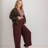 JOURNY The Daisy Trouser Burgundy Stripe 11