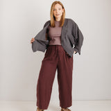 JOURNY The Daisy Trouser Burgundy Stripe 12