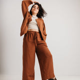 JOURNY The Daisy Trouser Mocha Stripe 1